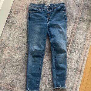Madewell High Rise Blue Jeans with Button Fly